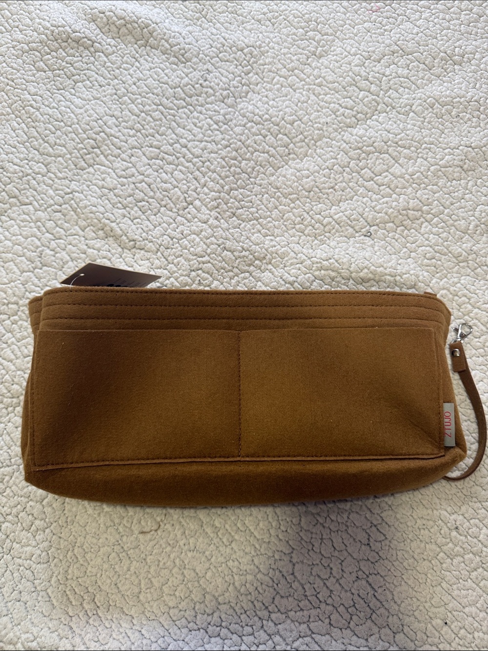 Men's Brown Toiletry Dopp Kit with Wrist Strap